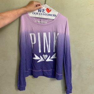 Pink long sleeved shirt purple fade